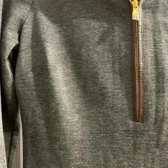 Lauren Ralph Lauren long sleeve 3/4 zippered front with leather on sleeves size2 - Picture 6 of 14